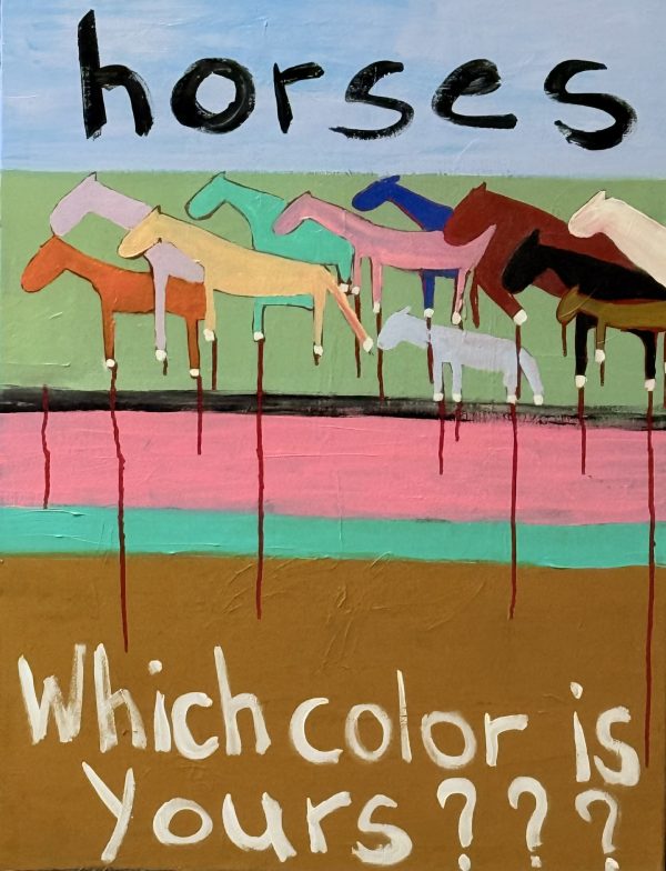 Horses / Size 80x60 / Mixed technique