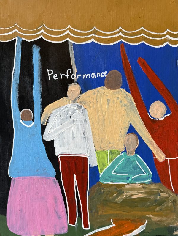 Performance/ Size 45x30 / Acrylic on cardboard