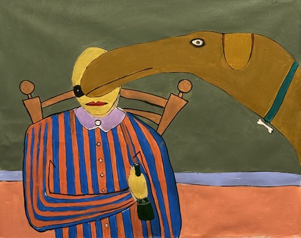 Me and my dog / Size 100x70 / Acrylic on Canvas / SOLD