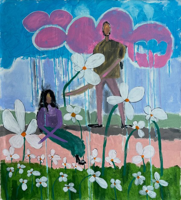 First kiss in the field / Acrylic on canvas / Size95x87