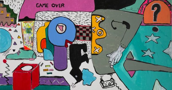 Game Over / Size 140x70 / Acrylic on canvas