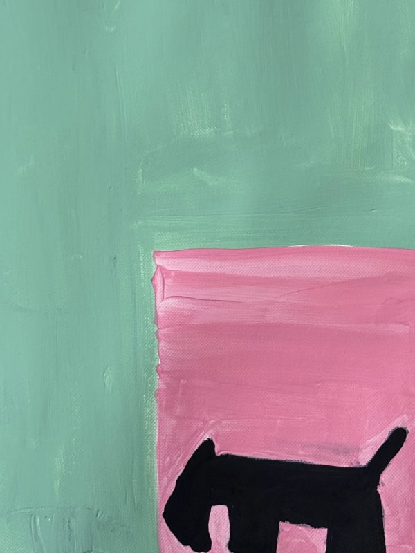 Black dog / Size 60x40 / Acrylic on canvas